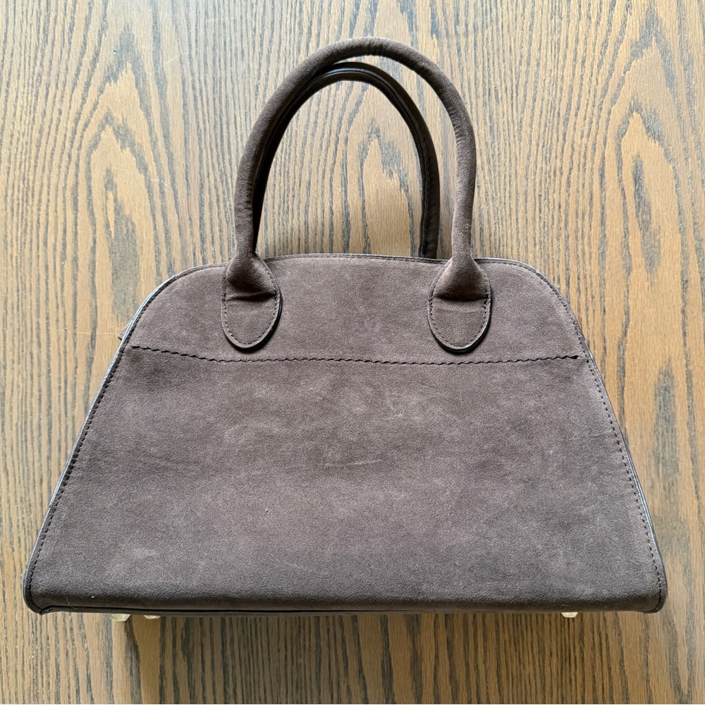 Elegant Brown Suede Handbag